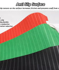 Heavy Duty High Voltage Insulating Rubber Mat For Electricians And Workshop Crews, colorful anti-slip surface showing red and green texture.