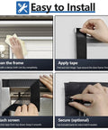 Installation steps for Heavy Duty Garage Door Screen 16 By 7 Feet For A 2 Car Garage With Magnetic Closure and Durable Fiberglass Mesh