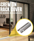 Screw On Track Cover For Sliding Patio Glass Doors Replacement Hardware In Stainless Steel 1 W X 7/16 H 6 Feet Long Corrosion Resistant Door Track Shield Screws Not Included