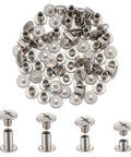 Gear Up Your Leather Creations With This Sick 40 Pack Of Chicago Screws Rivets. Stainless steel rivets in assorted sizes.