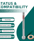 Close-up of bolt and copper washer from the Lower Fuel Injector Nozzle Seal Copper And Bolt Washer Kit for Dodge Sprinter Diesel