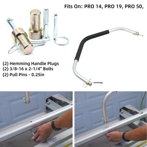 Upgraded Siding Brake Handle Replacement Kit With Two Hemming Plug Caps, Two Pull Pins, And Two 3/8-16 X 2-1/4 Inch Bolts For Brake Part 11398 Replacement, DIY Ready, Durable And Easy Install