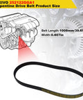 Serpentine Drive Belt 6 Rib 39.69 Inch Replacement For Hyundai Sonata 2015 2019 Santa Fe 2019 2020 Tucson 2018 2021 And Kia Optima 2016 2020 Sportage 2017 2022 Sorento 2016 2018 Alternator And AC OE 25212 2GGA1 shown with engine diagram