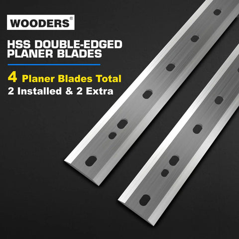 HSS double-edged planer blades for 13 Inch Benchtop Thickness Planer With 15 Amp Motor Four HSS Blades 2000W All Copper Motor