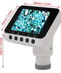 Dope WiFi Eyepiece For Telescopes And Microscopes With 2.8 Inch Display showing cellular structure