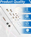 21 Inch Adjustable Transmission Column Shift Linkage Kit Dialed In Shifting For Precise Gear Changes Aluminum Build For Durability And Smooth Driving Feel Easy Install For Most Manual Transmissions, aluminum rod and hardware kit