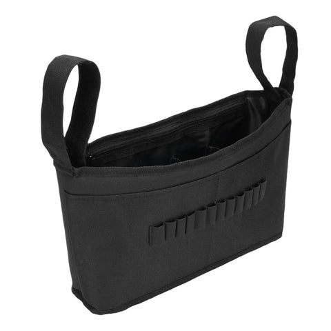 Black Golf Push Cart Accessory Bag With 12 Pockets, Multifunctional Storage Organizer for Most Push Or Pull Carts, Universal Fit