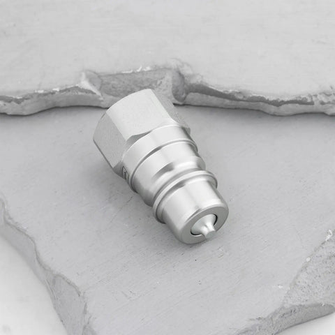 Two Pack Beefy Tractor Hydraulic Oil Quick Connectors Male Head AW32184 For John Deere 1023E 1025R 1026R 2025R 2032R 2036 Replacement Leak Free Quick Couplings silver metal connector