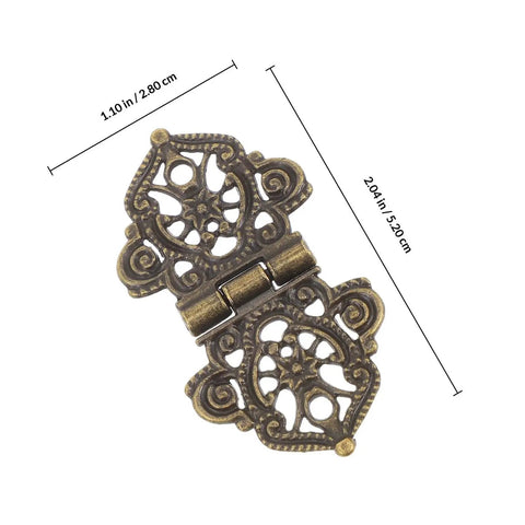 Retro Zinc Alloy Hinges Ten Pack For Jewelry Boxes And Wood Boxes Decorative Butt Hinges For Cabinet Doors With Golden Finish