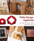 Game Changer Radius Jig Router Templates Paired With Dual Precision Trimming Cutters For No Sweat Woodworking Corners And Smooth Table Edges Heavy Duty Aluminum Alloy Template Kit displayed on various wood projects.