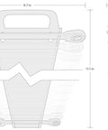 Diagram of Ratcheting Wrench Set 12-Piece 8-19 Mm With Holder Included showing dimensions and wrench placement.