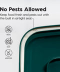 Close-up of Remington Airtight Pet Food Storage Container showing airtight seal to keep pests, dust, and moisture out.