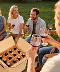 Social gathering using 3-Pack Glassware Protection Kit With 15 Corrugated Dividers In Two Sizes And 36 Foam Sleeves for packaging bottles