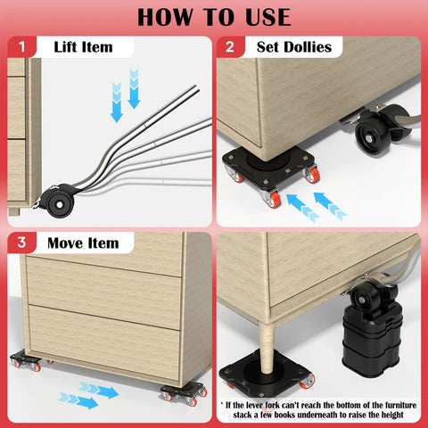 How to use No Sweat Moving Heavy Duty Furniture Movers With Five Wheel Dollies for easy appliance relocation.