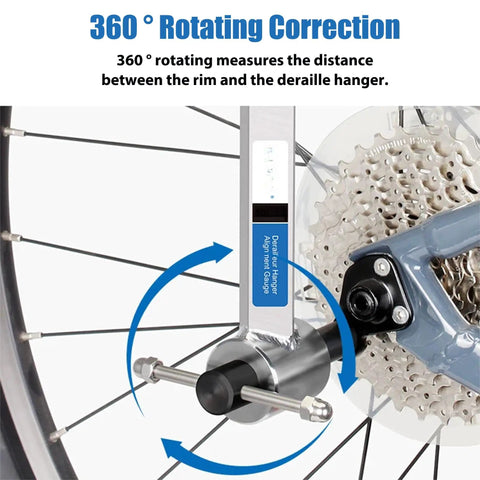 Derailleur Hanger Alignment Gauge Tool For Bikes Pro Grade 304 Stainless Steel measuring wheel alignment on a bike