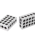 Pro Grade 1 2 3 Block Set With 23 Holes For Ultra Precision Machining Finishing Clamping And Fixturing, heavy duty tool steel, two blocks