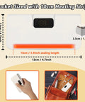 Rechargeable Mini Bag Sealer With LED Power Display One Touch Heat Sealer And Cutter Six Adjustable Gear Settings Portable Resealer For Chips Snacks And Mylar Bags USB C Charge On The Go, dimensions and in-bag view
