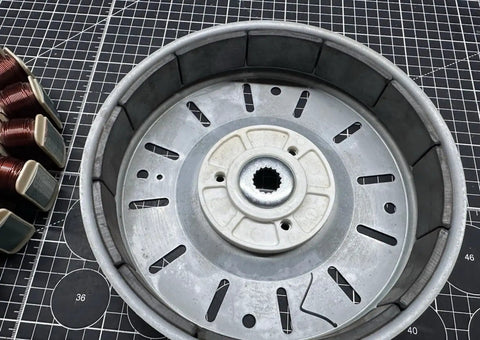 Washer Rotor Stator Replacement Part Plug And Play Direct Replacement Assembly For Most Standard Washing Machines Heavy Duty Construction Delivers Reliable Motor Speed Control And Long Lasting Performance DC97 20946A DC31 00155B DC93 00309D, metal rotor stator