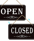 Open Closed Sign For Biz 12x6.7 Inches Waterproof Double Sided Hanging Sign That Says Come In Or Closed With Hours Flip