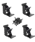 Badass Snap Lock Hinge Brackets For Tables And Bed Frames, Killer Spring Loaded Pivot Hardware, Durable Invisible Furniture Mount, No Sweat Assembly, Pack Of Four with screws.