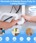 Two Part Epoxy Putty Kit 200g White And Black For Easy Fixes Leaks Cracks Holes And Sculpting Clay For Metal Ceramic Plastic Wood Tile