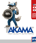 TAKAMA mascot holding 100% premium quality guarantee badge, Japan genuine quality label