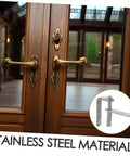 Heavy Duty Dual Swing Door Hinge Self Closing Stainless Steel For Cabinets And Wood Doors With Easy Installation Dual Swing Action Perfect For Bar Saloon Kitchens And Barn Style Openings. stainless steel dual swing hinge on wood double doors