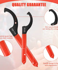 Nine Piece Adjustable Coilover Wrench Set with rubber handles highlighting durability and ergonomic design in steel material.