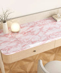Pink Marble Contact Paper for Countertops Peel And Stick Self Adhesive Vinyl Wrap Glossy Blush Pink Waterproof Oil Proof Durable Easy Install DIY Friendly on a dresser top