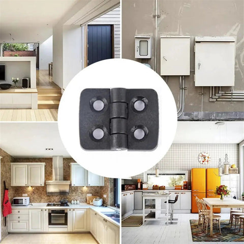 10 Pcs Mini Plastic Door Hinge Set For Cabinets And Drawers ABS Hardware Hinge displayed with home interiors