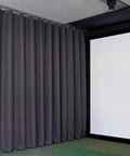 12x10 Ft Golf Simulator Curtain Blackout Enclosure Cloth With Grommets for Indoor Practice and Stage Use Blocks Backlight
