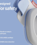 Extra Cozy Baby Ear Muffs For Smooth Airport Trips And Loud Concerts, side angle showing soft cushions and safety features.