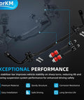 Front Stabilizer Bar And Sway Bar Link Kit For Ram 1500 2009 2010 2011 2012 2013 2014 2015 2016 2017 2018 2019 2020 2021 2022 Classic Dodge Ram Replacement 55398938AC black steel sway bar kit with end links and bolts
