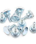 10 Pcs M5 Knurled Thumb Screws Zinc Plated Flat Head Grip Knobs M5x12mm Durable Rust Resistant Hardware