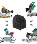 Heavy Duty Miter Saw Cover Waterproof Dust Shield Top Shelf Shop Bag Drawstring Locks Gear In Securely For Drills And Cutters Snug Fit Garage Weather Resistant Storage Slick Wrap on miter saws