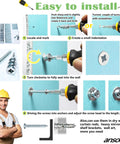 Installation process for Zinc Self Drilling Drywall Anchors With Screws Kit; showing steps to secure in gypsum board.