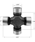 Heavy Duty U Joint Kit 5 3205X For 1350 S44 Series Universal Joint Greaseable with Snap Rings, Bearing Cap 1.125 & 1.188 Inches