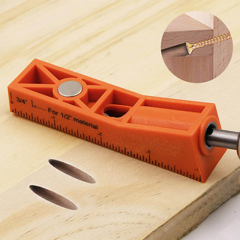 15 Degree Locator Angle Woodworking Tool With Hole Drill Guide And Screw Jig Positioner, Durable Nylon PA6 Construction