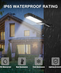 Ultra Bright Solar Street Lights Outdoor Two Pack With 279 LEDs Remote Control IP65 Waterproof Motion Sensor Security Light