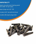 Universal Solar Pool Heater Repair Kit with 0.25 inch plugs and hex driver for fixing leaky solar panels