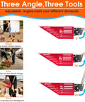 2-In-1 Chicken Poop Scooper And Rake With Adjustable Angle And Handle Sand Sifter Shovel For Poultry Coop And Small Farm Animals Long 63 Inch Reach No Fuss Cleanup Of Messy Coop Floors, showing three adjustable angles 0°, 30°, 60° with red rake and user examples