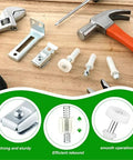 Upgrade Your Space With Premium 4 Sets Of Bi-Fold Door Hardware Repair Kit Featuring Smooth Swivel And Guide Wheels, includes various hardware components.