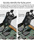 Inductance Tester With Green Indicator Light Type C Powered One Button Detection Tool for PCB Repair Quick Fault Location