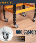 Rock Solid Heavy Duty Tool Stand Base With 400 Pound Load Capacity And Adjustable Height Leveling Feet For Router Tables And Miter Saws And Benchtop Gear In The Home Shop with optional 3" dual lock swivel casters.