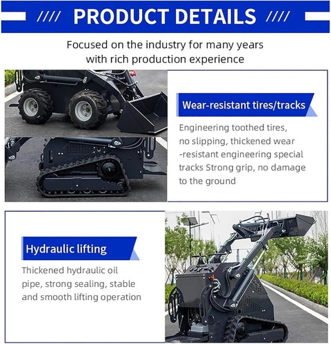 All Terrain Rubber Tracked Skid Steer Loader With Heavy Duty Build And High Flow Hydraulics For Farm Work, Jobsite details