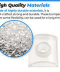 Clear Wall Jamb Bumpers For Sliding Glass Shower Doors And Tub Enclosures showing durable clear plastic material and flexible design.