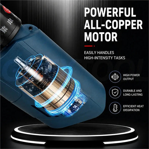 EZ-630 Intelligent Electric Hydraulic Crimping Tool showcasing its powerful all-copper motor for high intensity DIY tasks.