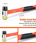 Laminate Wood Flooring Installation Kit With Reinforced Double Faced Mallet detailing size and features, red handle