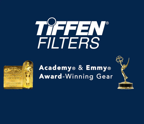 Tiffen Filters logo with Academy and Emmy awards for 49mm Black Pro Mist One Eighth Diffusion Filter Ultra Slim for Cinematic Portraits