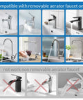 Sink Faucet To Garden Hose Adapter With 360 Degree Swivel Ball Joint And Aerator, Chrome Finish, Three Quarter Inch GHT Thread, Kitchen And Bathroom Water Hose Connector For Flexible, Anti Kink Watering And Easy Hose Direction; compatible with removable aerator faucets